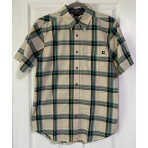Marmot Men's Plaid Organic Cotton Short Sleeve Shirt Size Medium